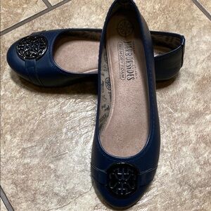 Harborsides Size 6.5 Blue Ballet Flats with Suede Finish